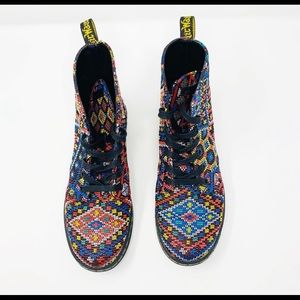 RARE Dr.Martens Hackney Aztec Beaded ankle boot